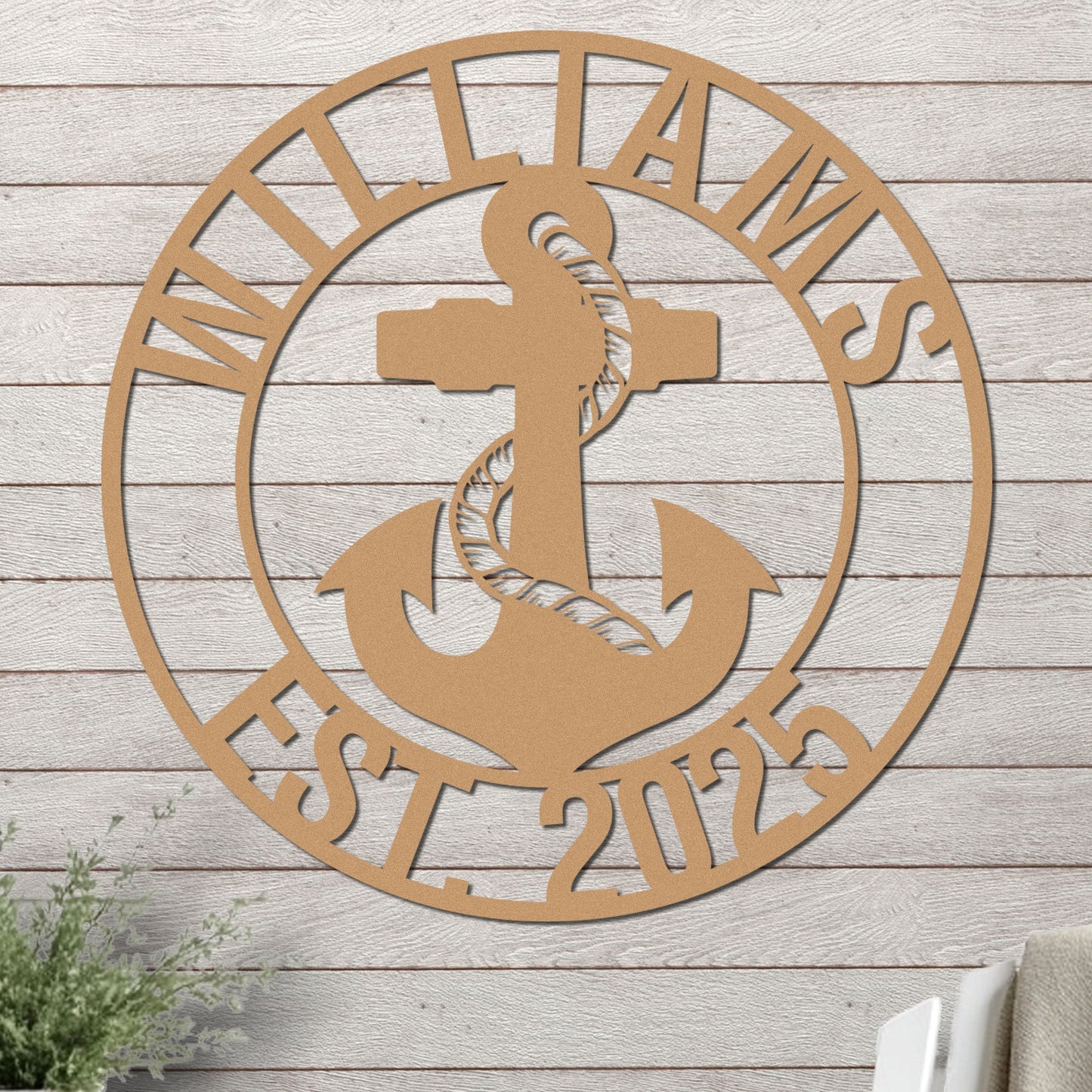 Name and Year with Anchor Design