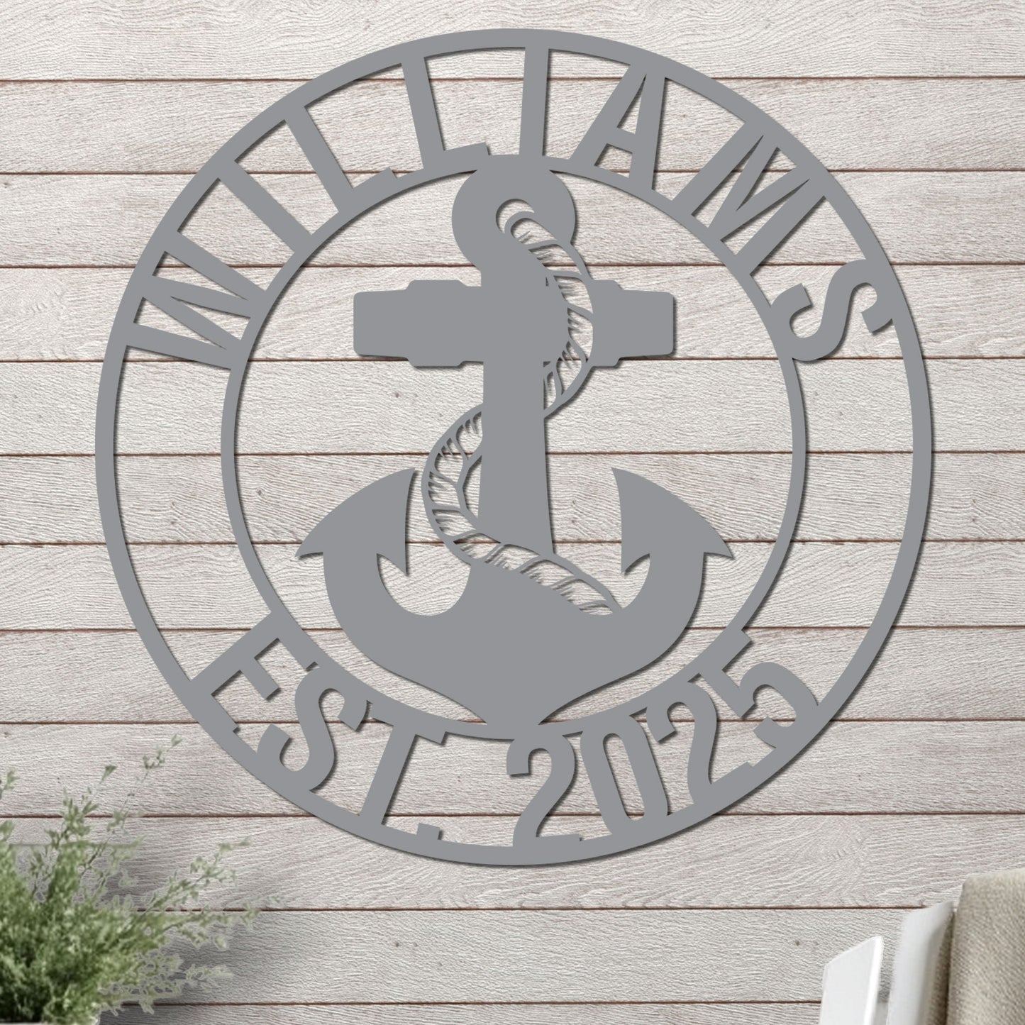 Name and Year with Anchor Design
