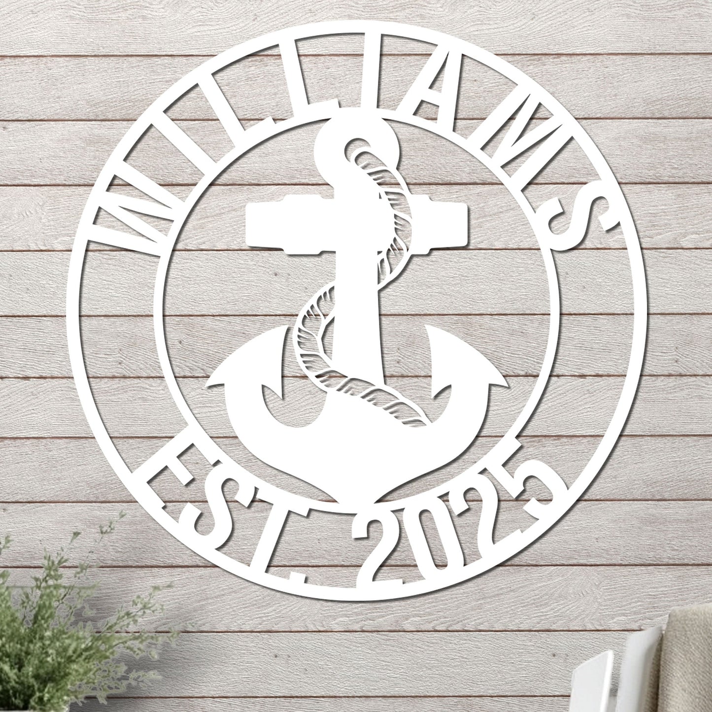Name and Year with Anchor Design