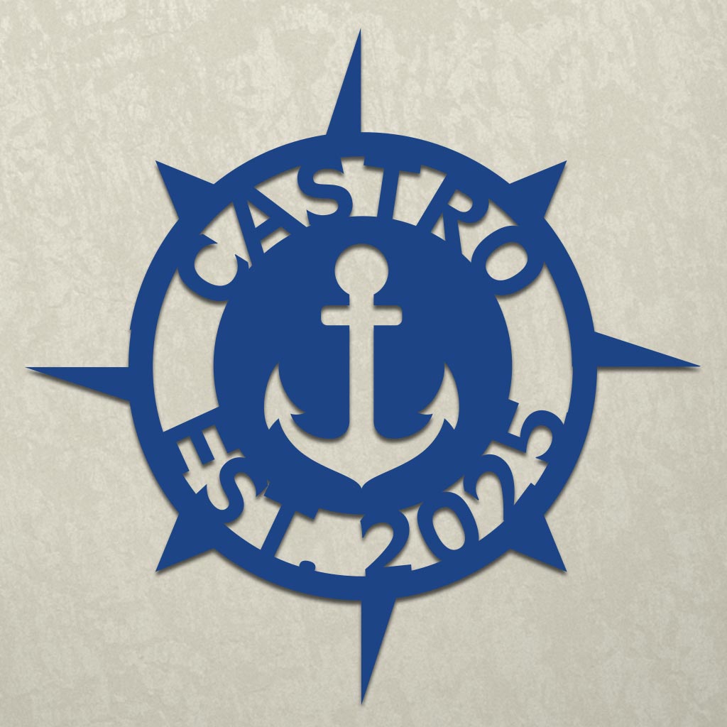 Nautical Anchor Family Established Sign