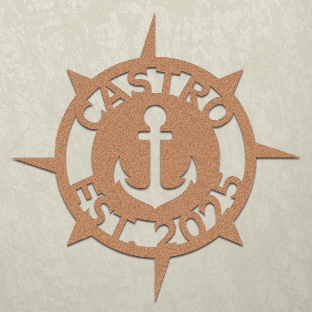 Nautical Anchor Family Established Sign