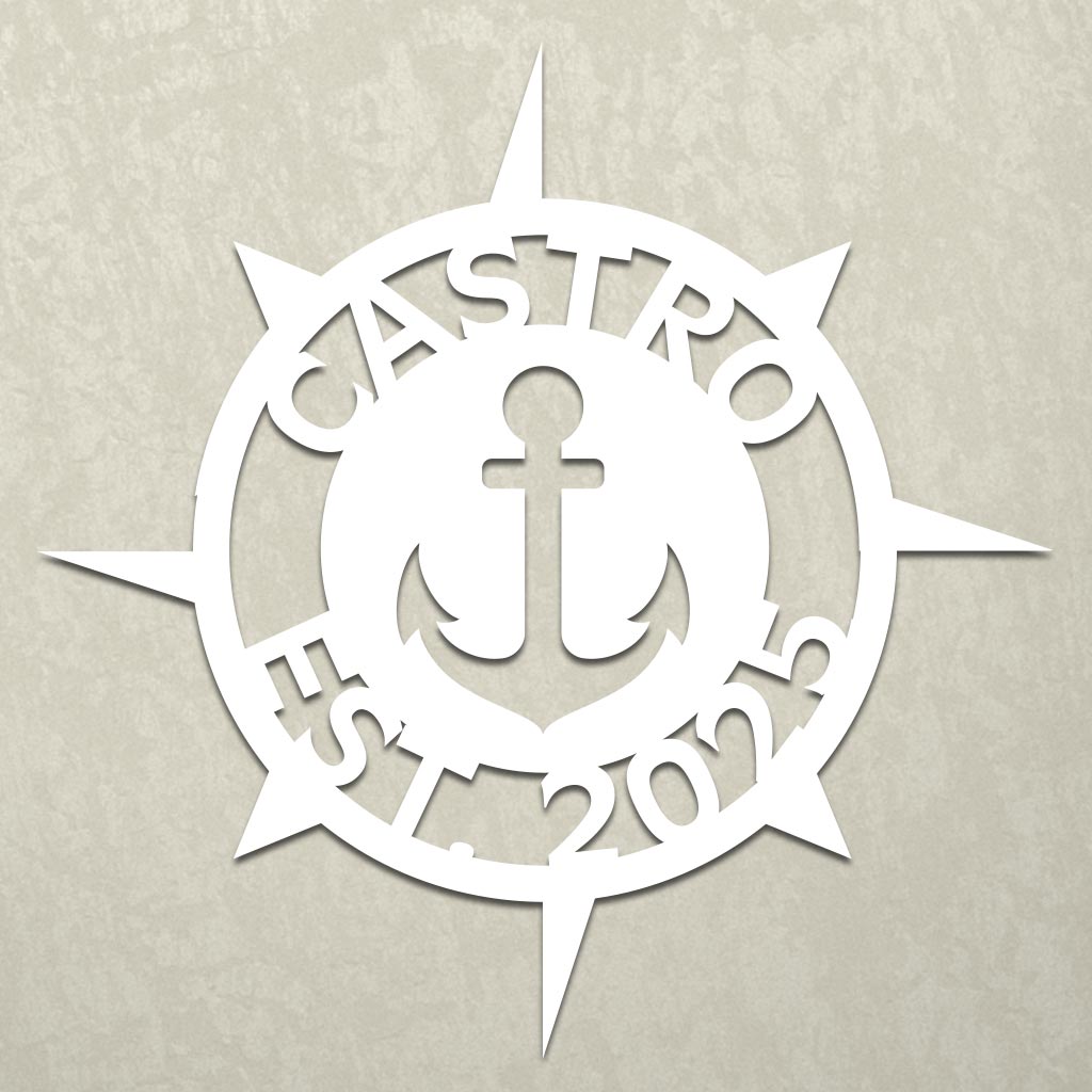 Nautical Anchor Family Established Sign