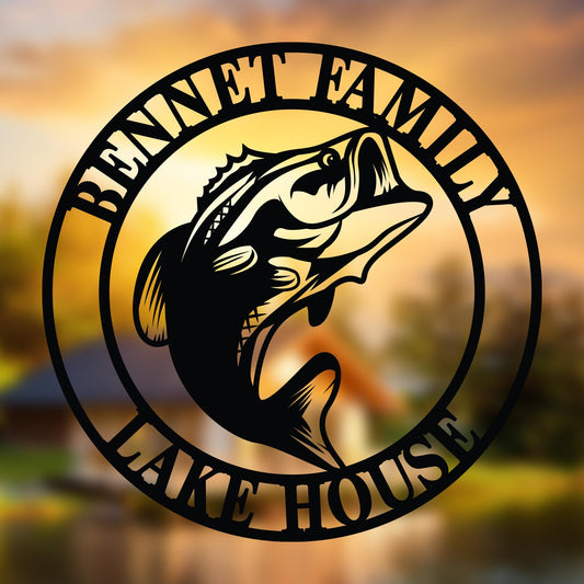 Nautical Bass Family Established Sign