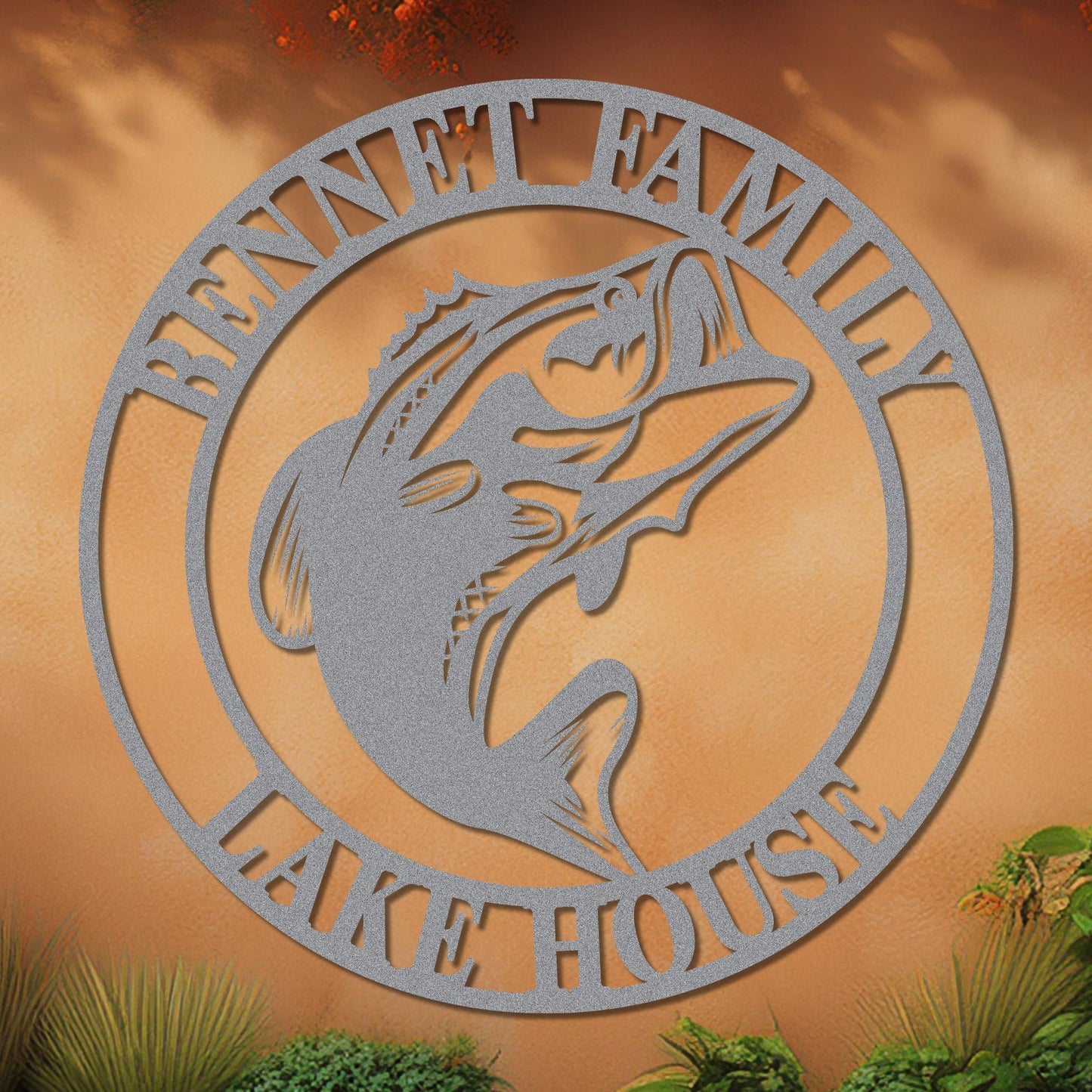 Nautical Bass Family Established Sign