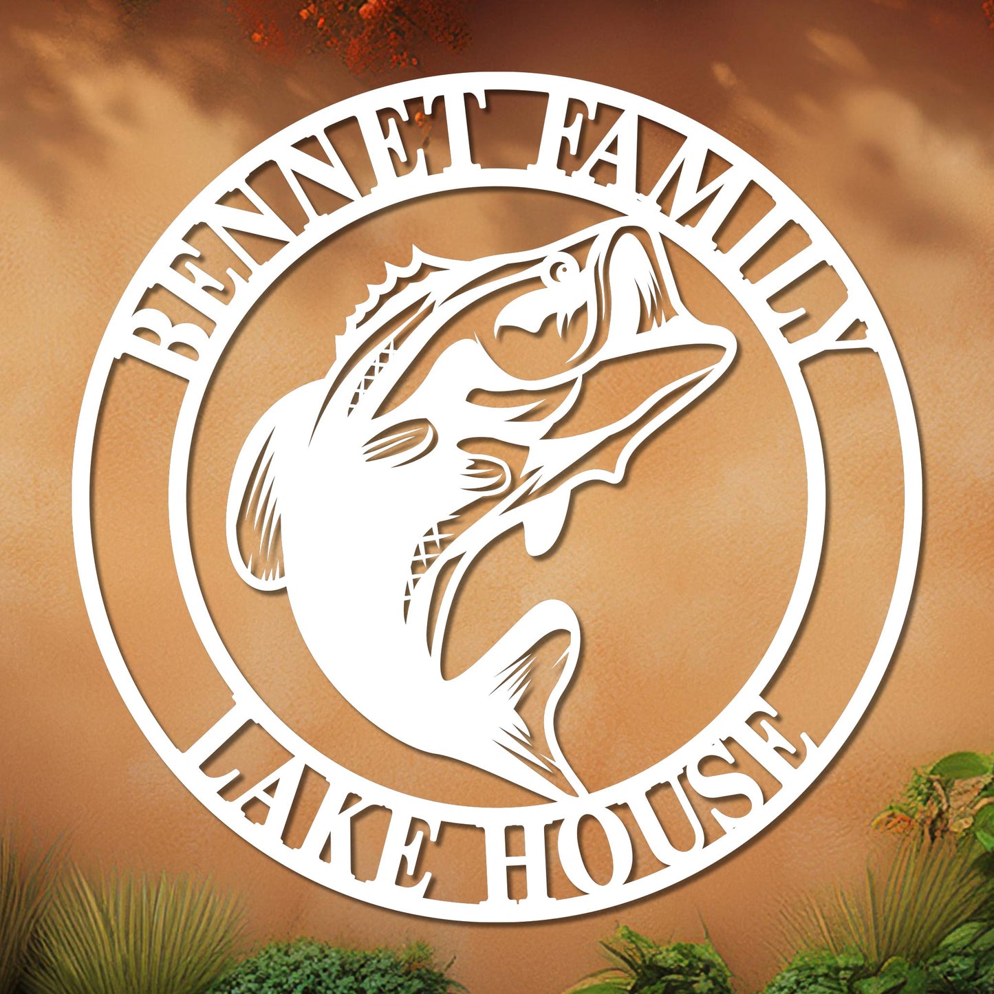 Nautical Bass Family Established Sign