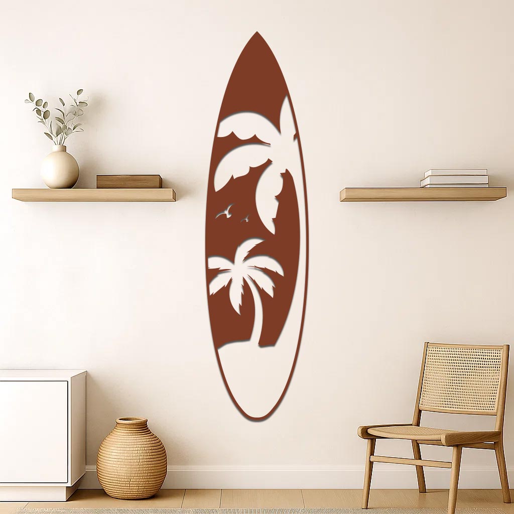Palm Tree Surfboard Sign