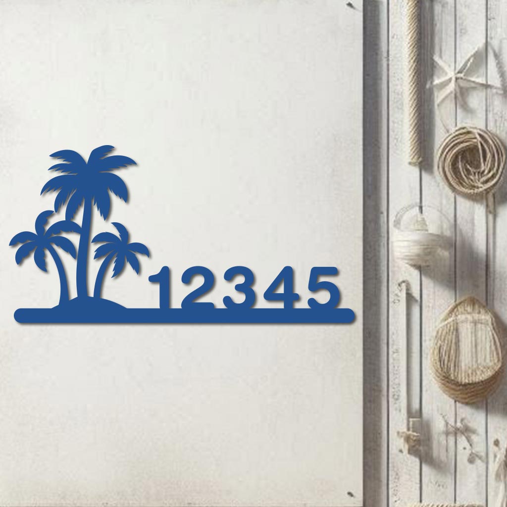 Palm Trees Address Sign
