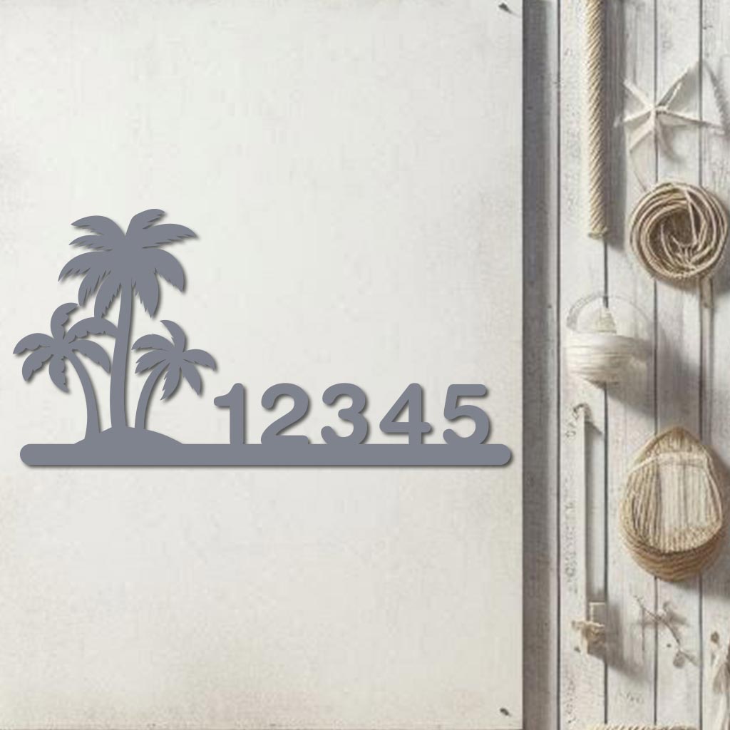 Palm Trees Address Sign