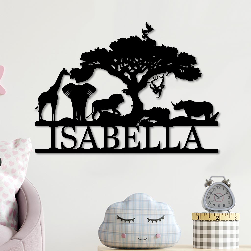 Personalized African Animals Sign