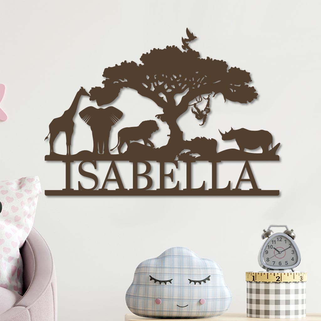 Personalized African Animals Sign