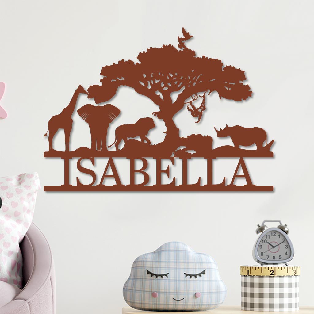 Personalized African Animals Sign