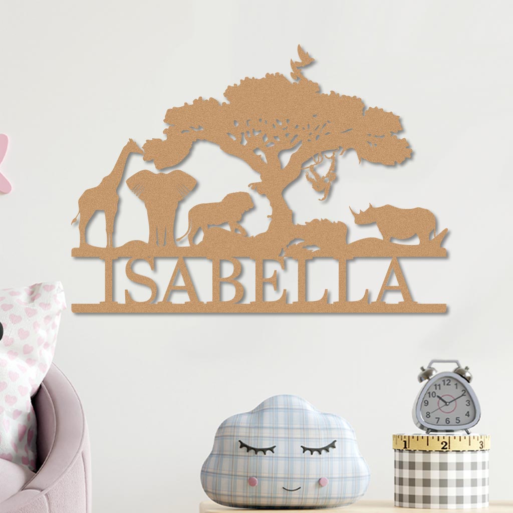 Personalized African Animals Sign