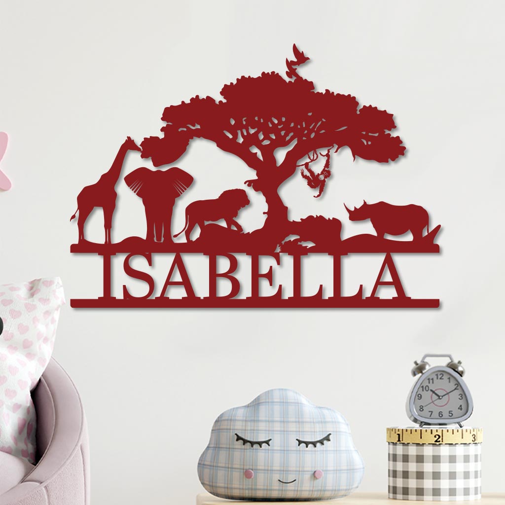 Personalized African Animals Sign
