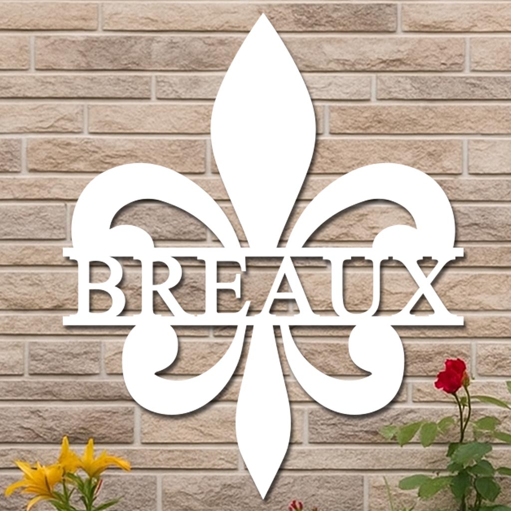 Personalized Fleur-de-Lis Name Sign