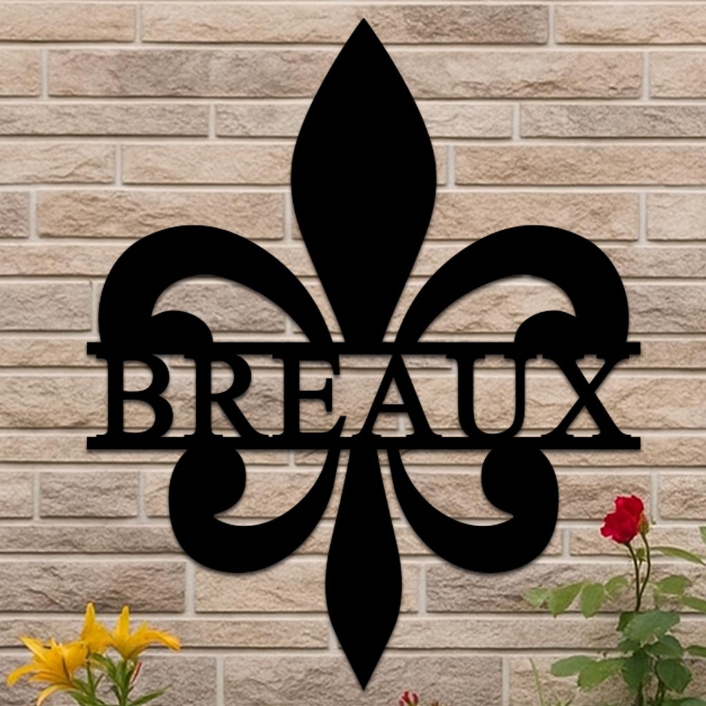 Personalized Fleur-de-Lis Name Sign