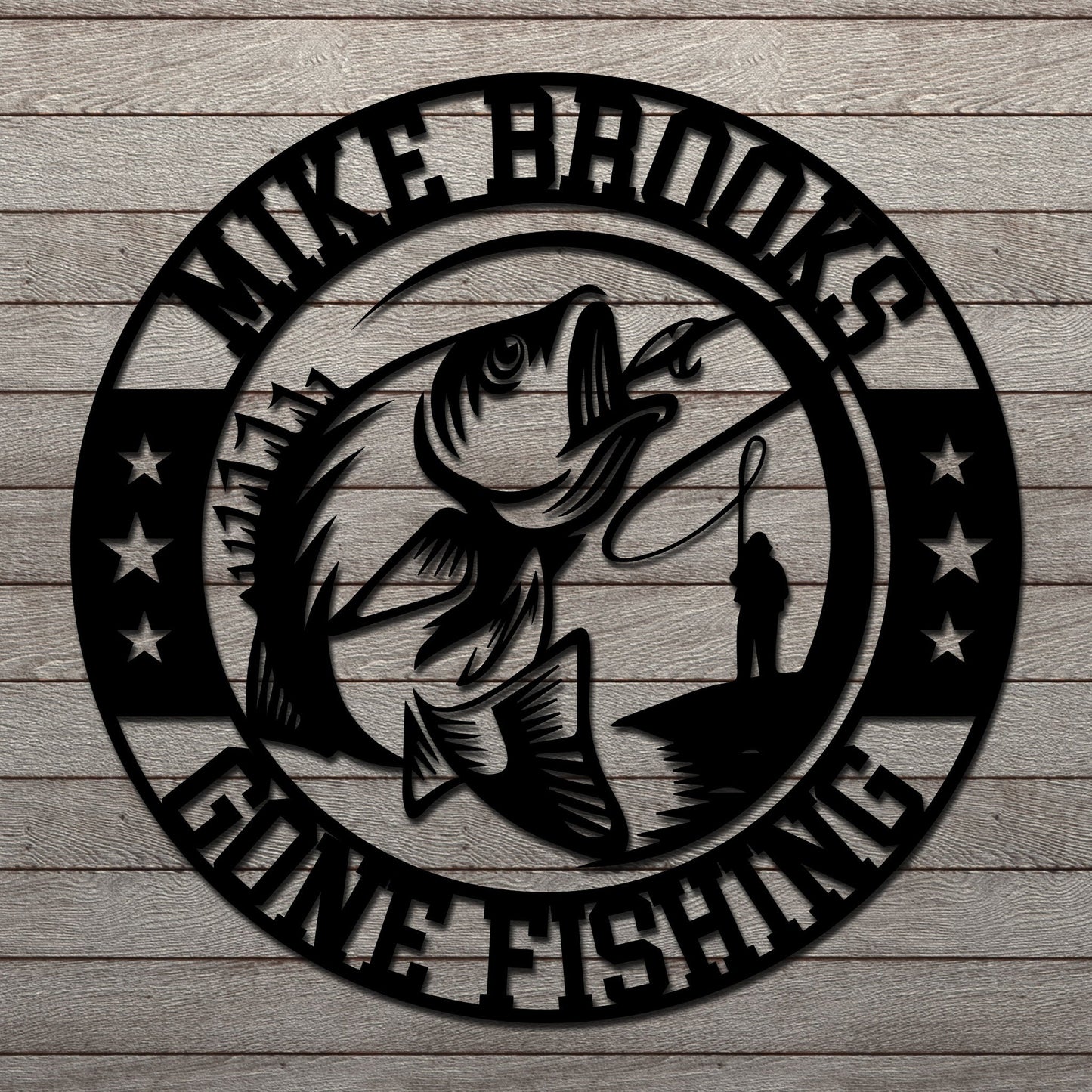 Personalized Gone Fishing Sign