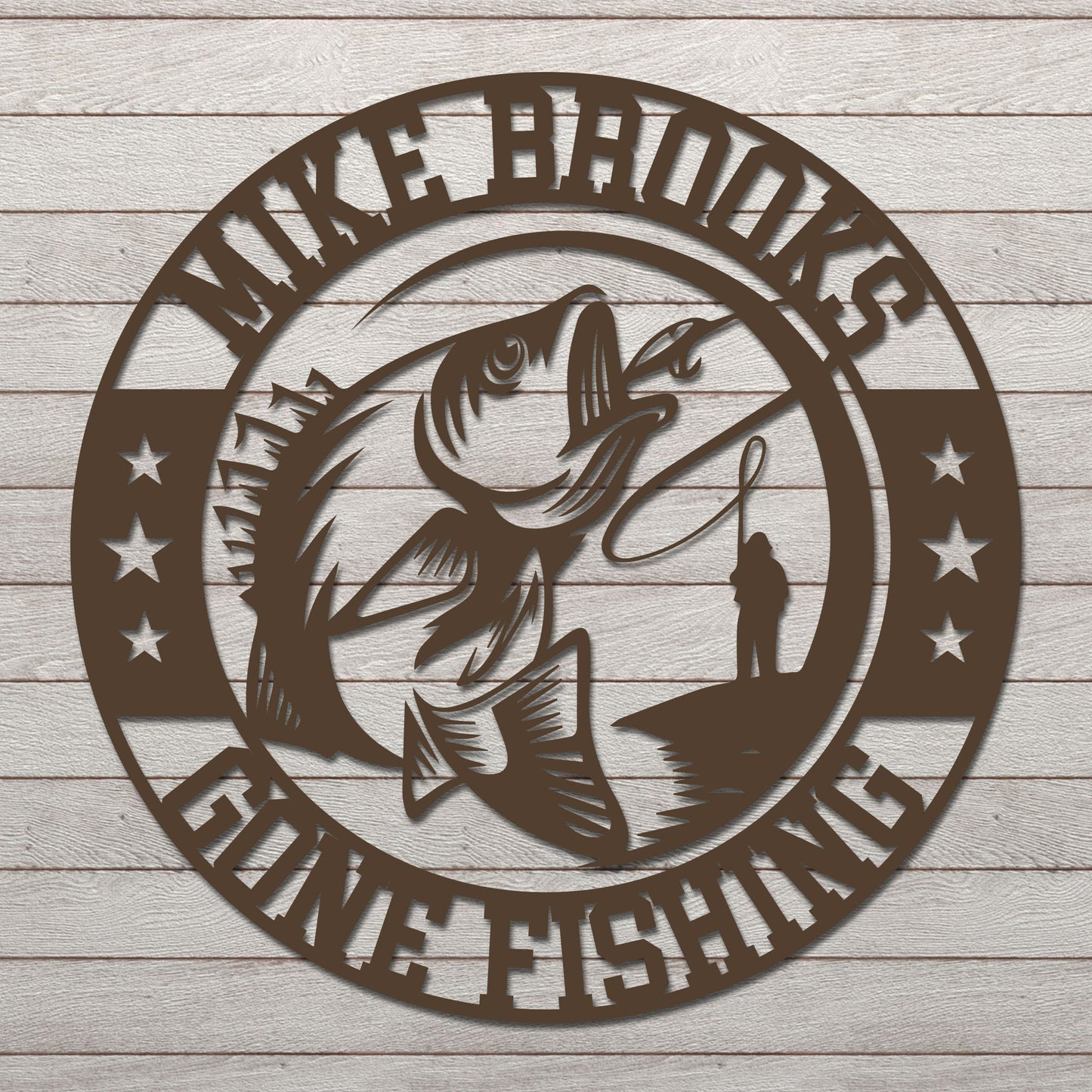 Personalized Gone Fishing Sign