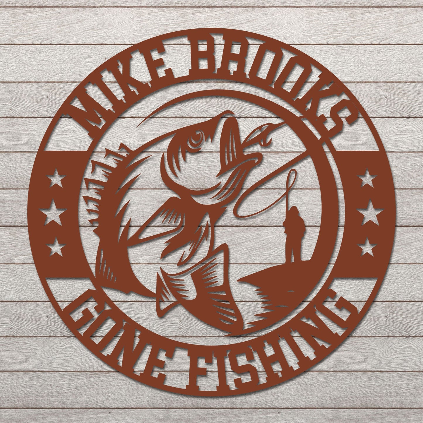 Personalized Gone Fishing Sign