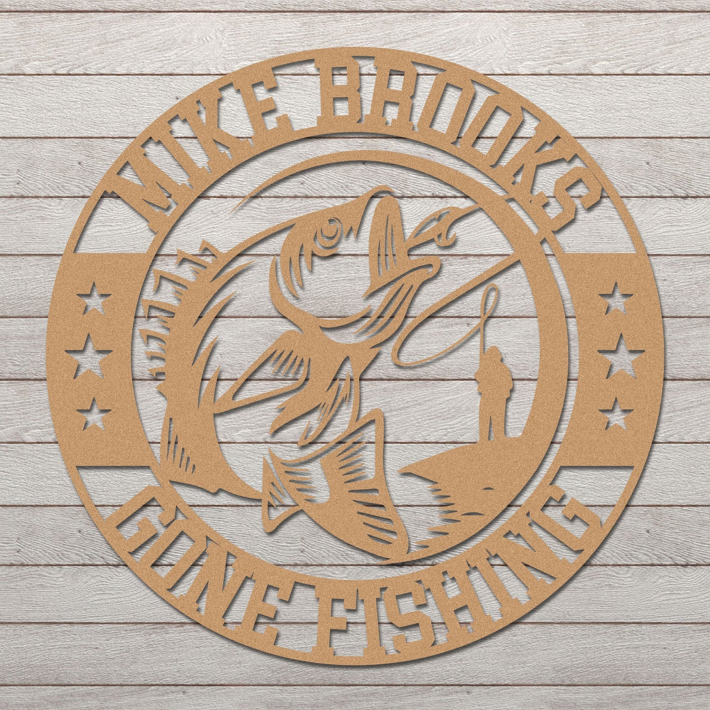 Personalized Gone Fishing Sign