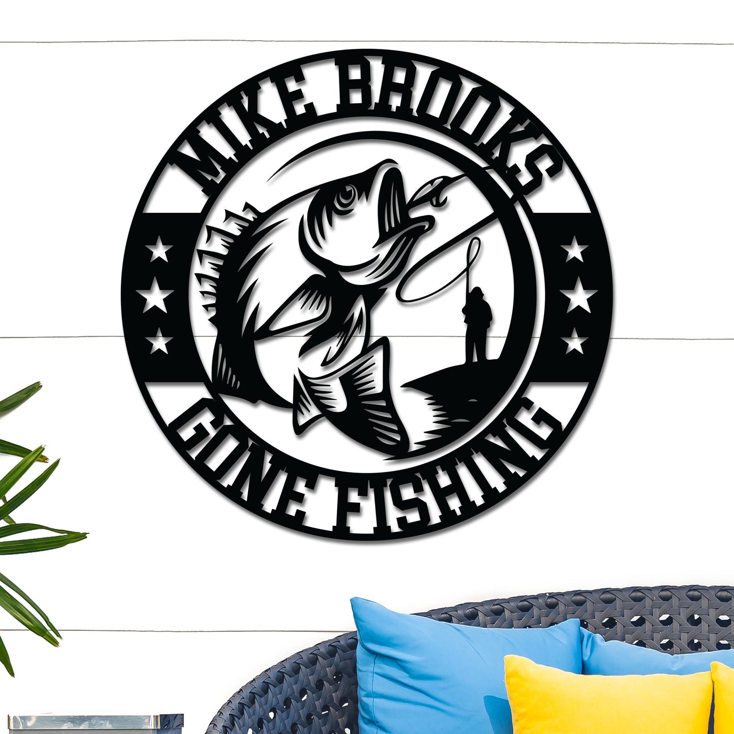 Personalized Gone Fishing Sign