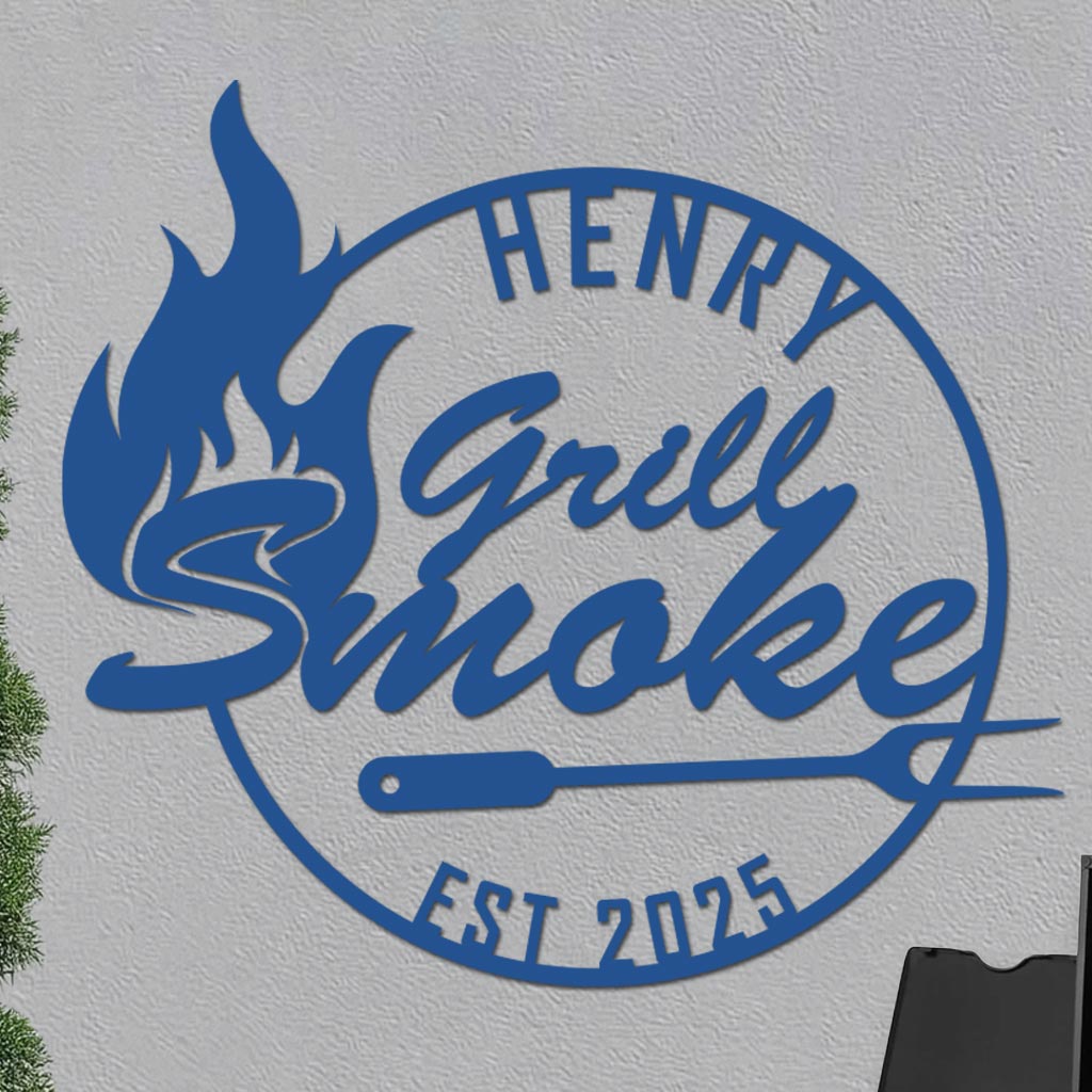 Personalized Grill Smoke Sign