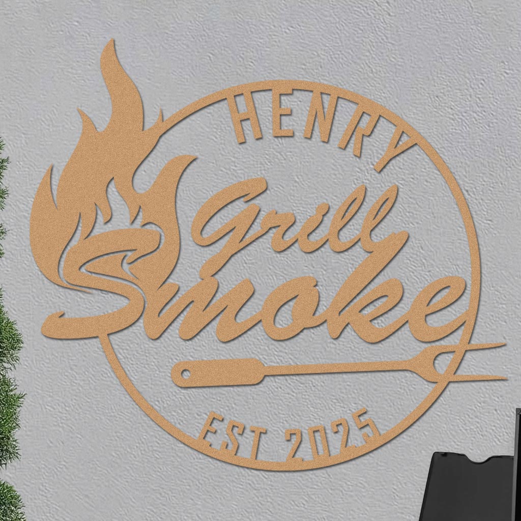 Personalized Grill Smoke Sign