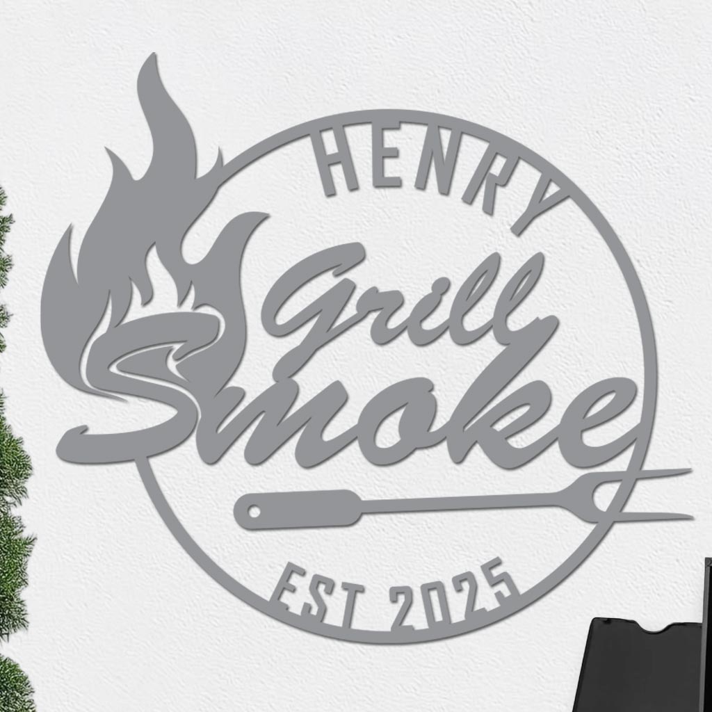 Personalized Grill Smoke Sign