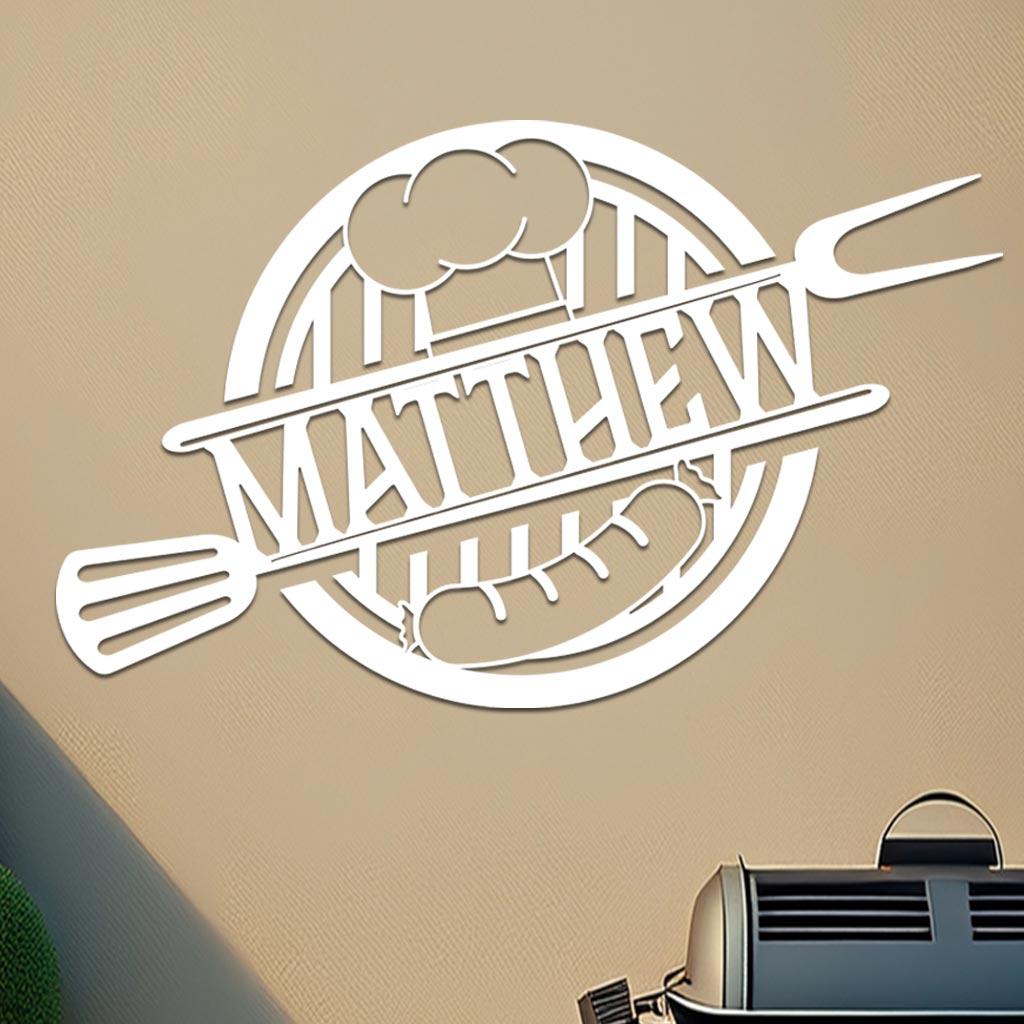 Personalized Hot Dog On Grill Sign