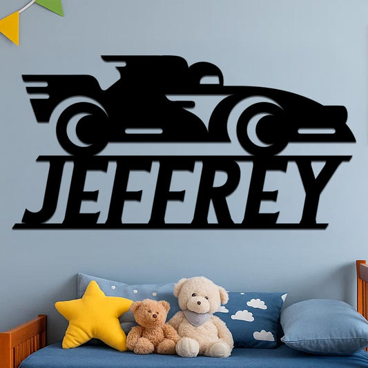 Race Car Name Sign