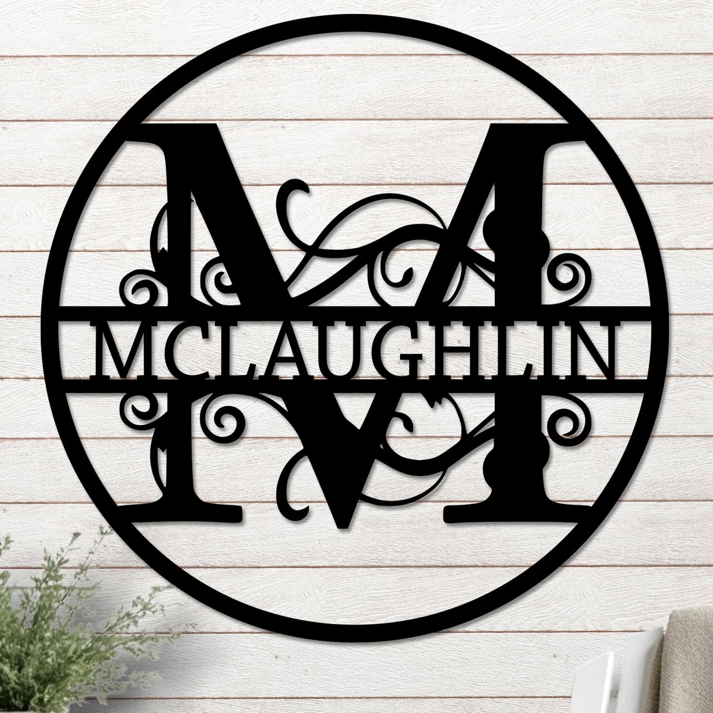 Monogram in Circle Sign