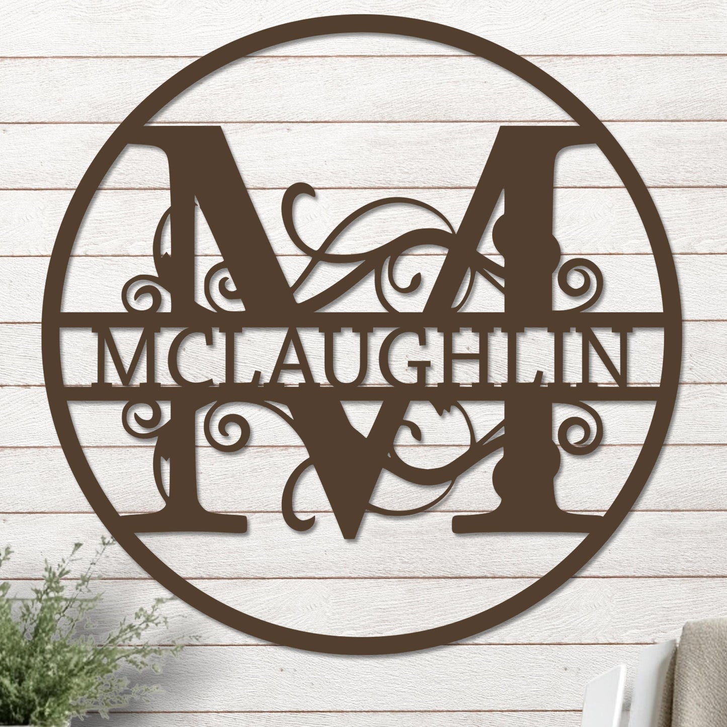 Monogram in Circle Sign