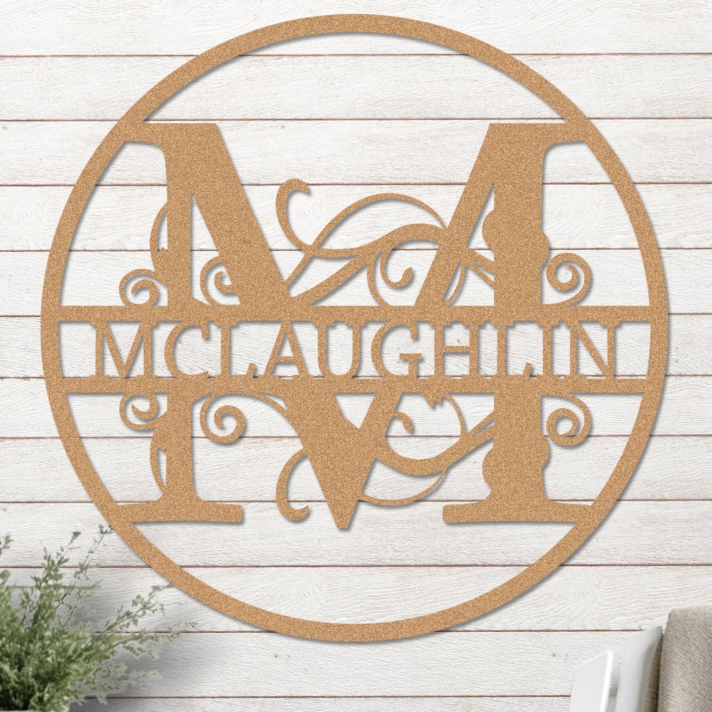 Monogram in Circle Sign