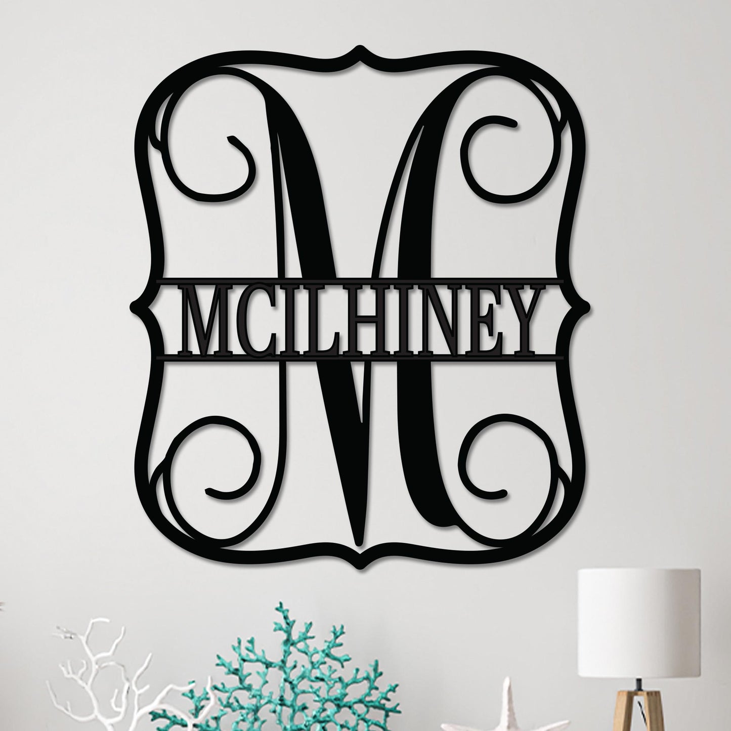 Royal Split Monogram Sign