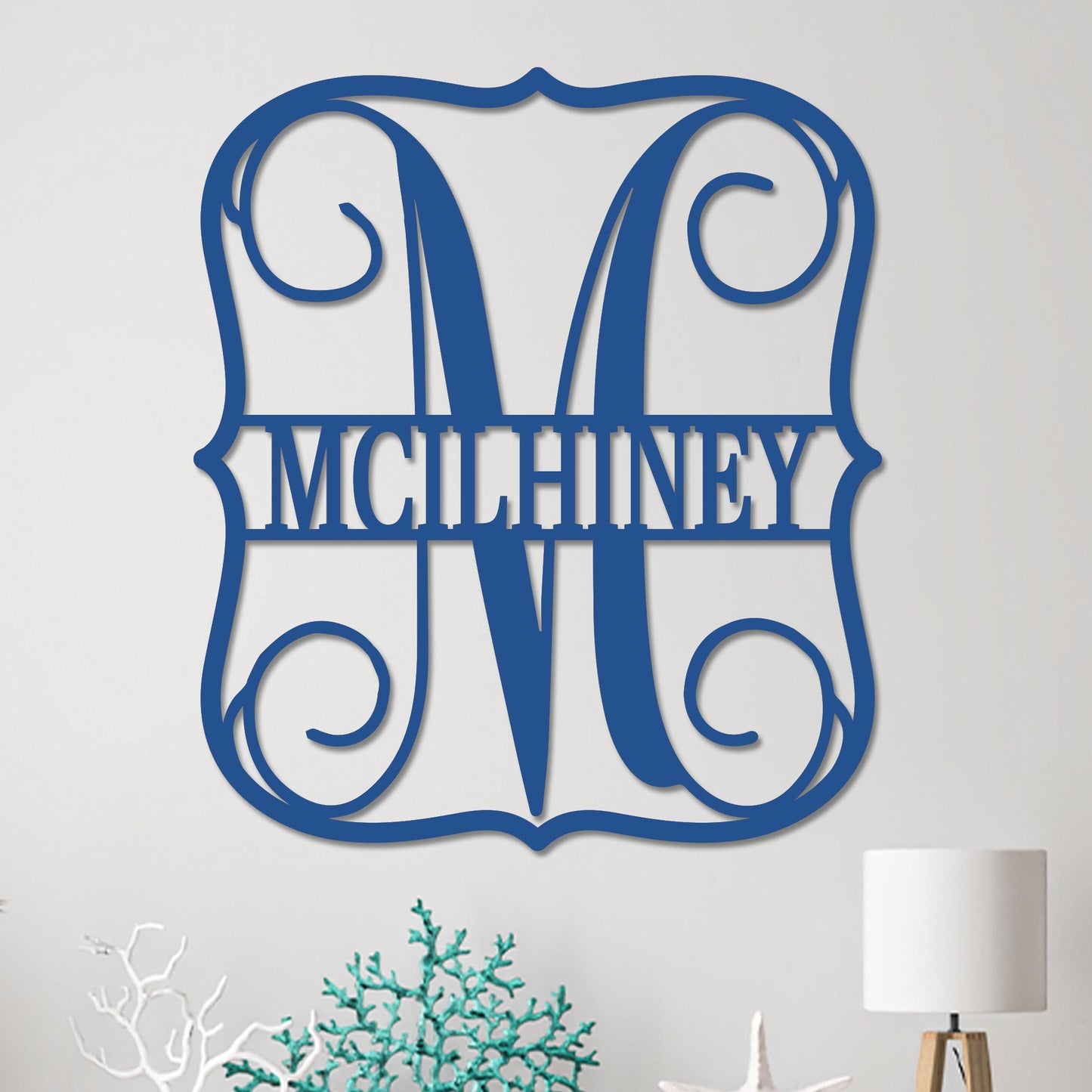 Royal Split Monogram Sign