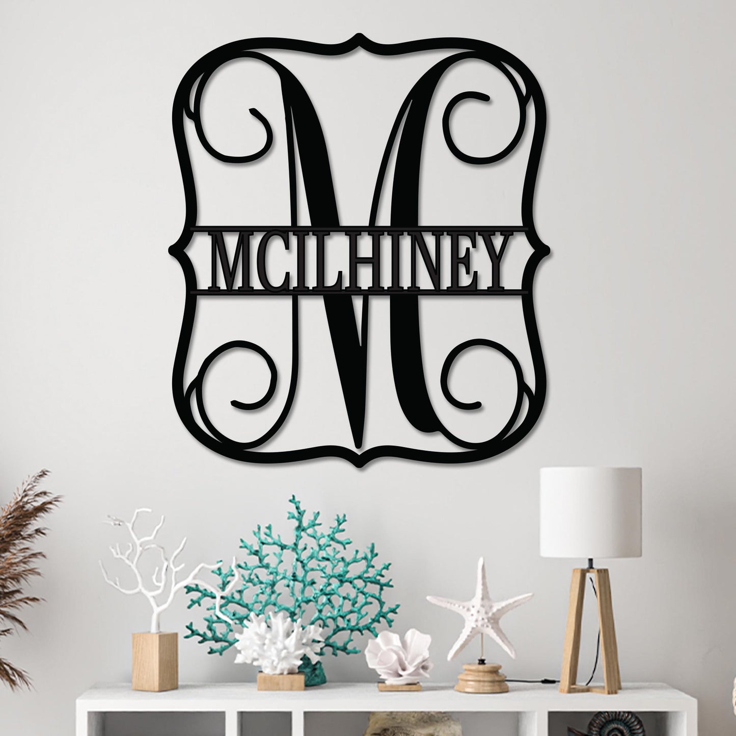 Royal Split Monogram Sign