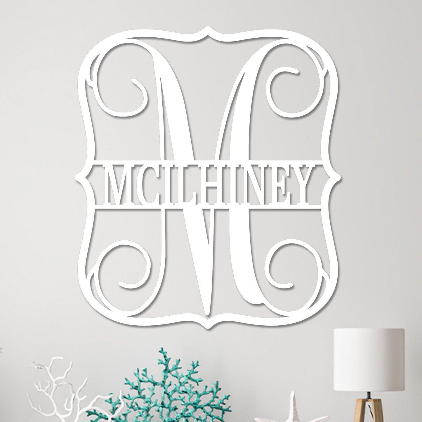 Royal Split Monogram Sign