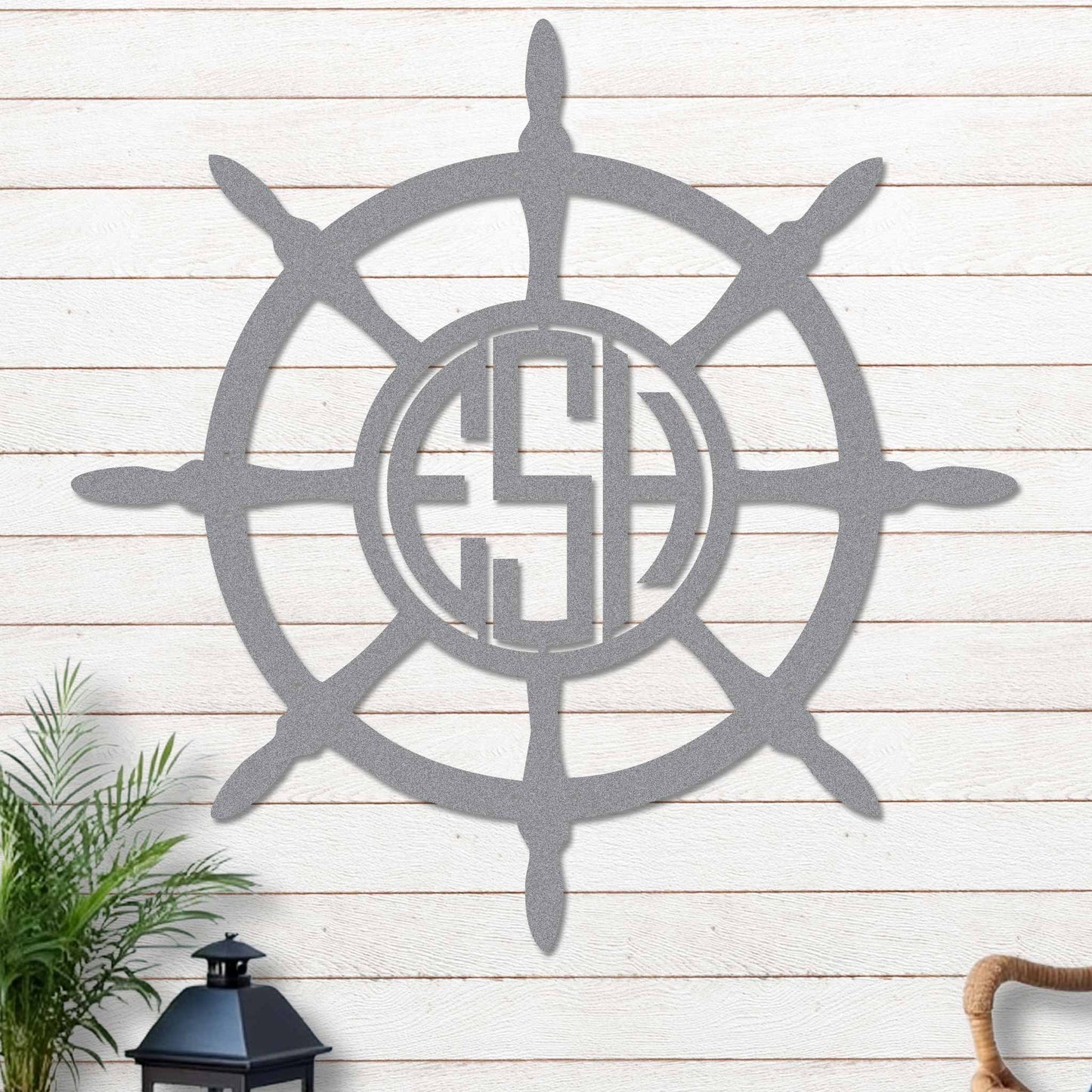 Ships Wheel With Monogram
