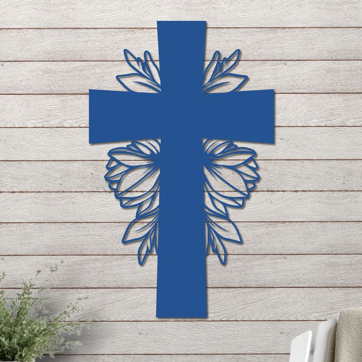 Simple Cross with Leaves