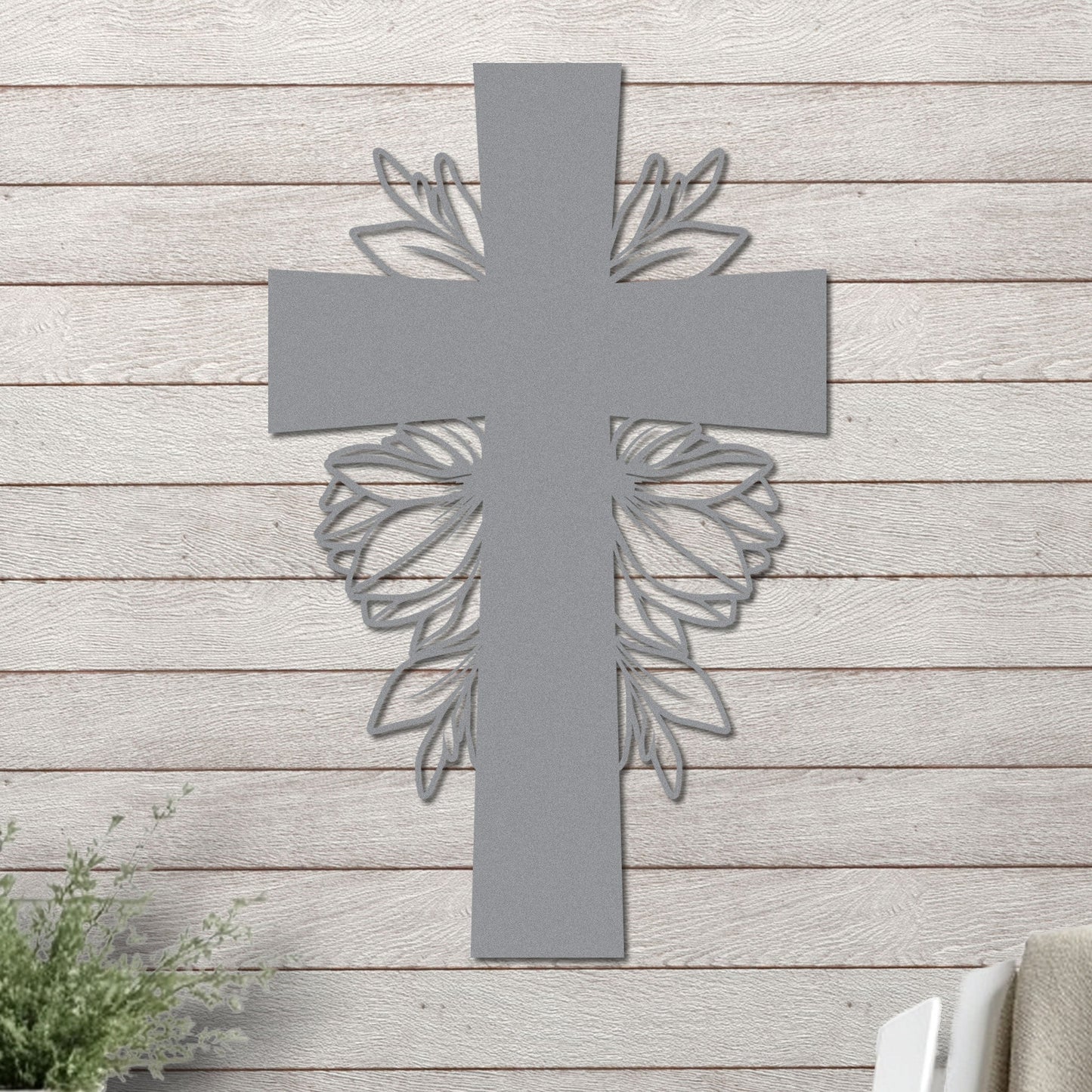 Simple Cross with Leaves