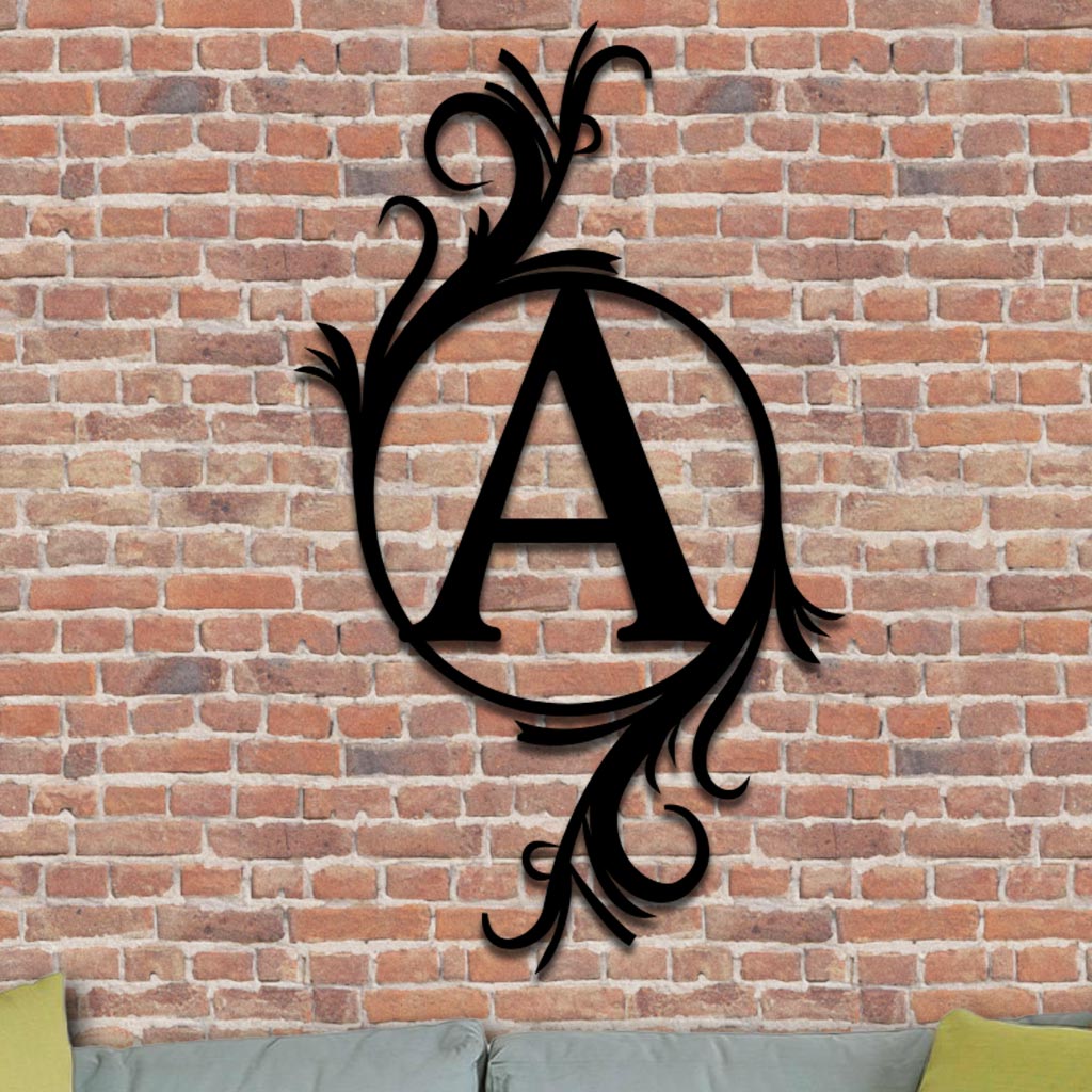 Single Vined Monogram Sign