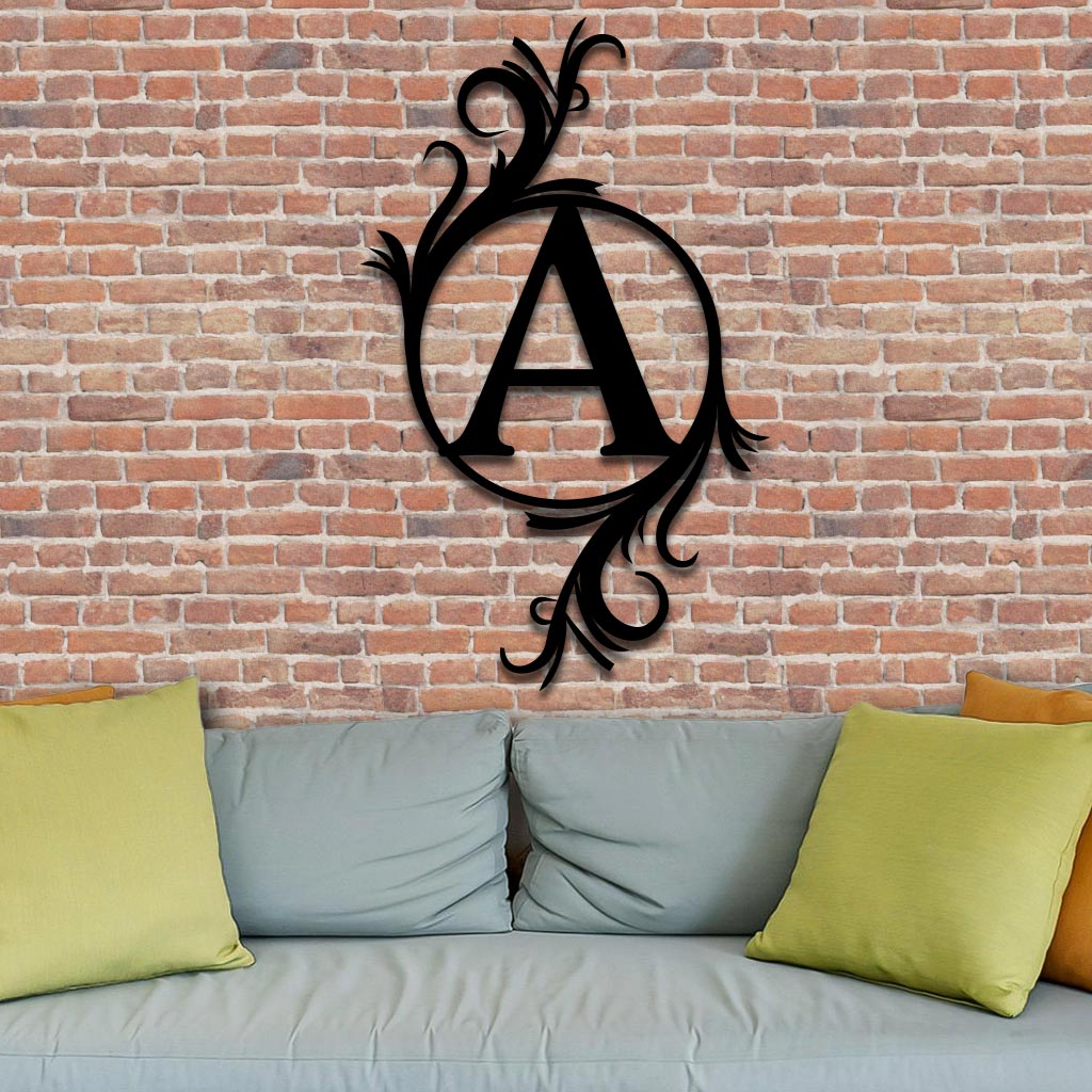 Single Vined Monogram Sign