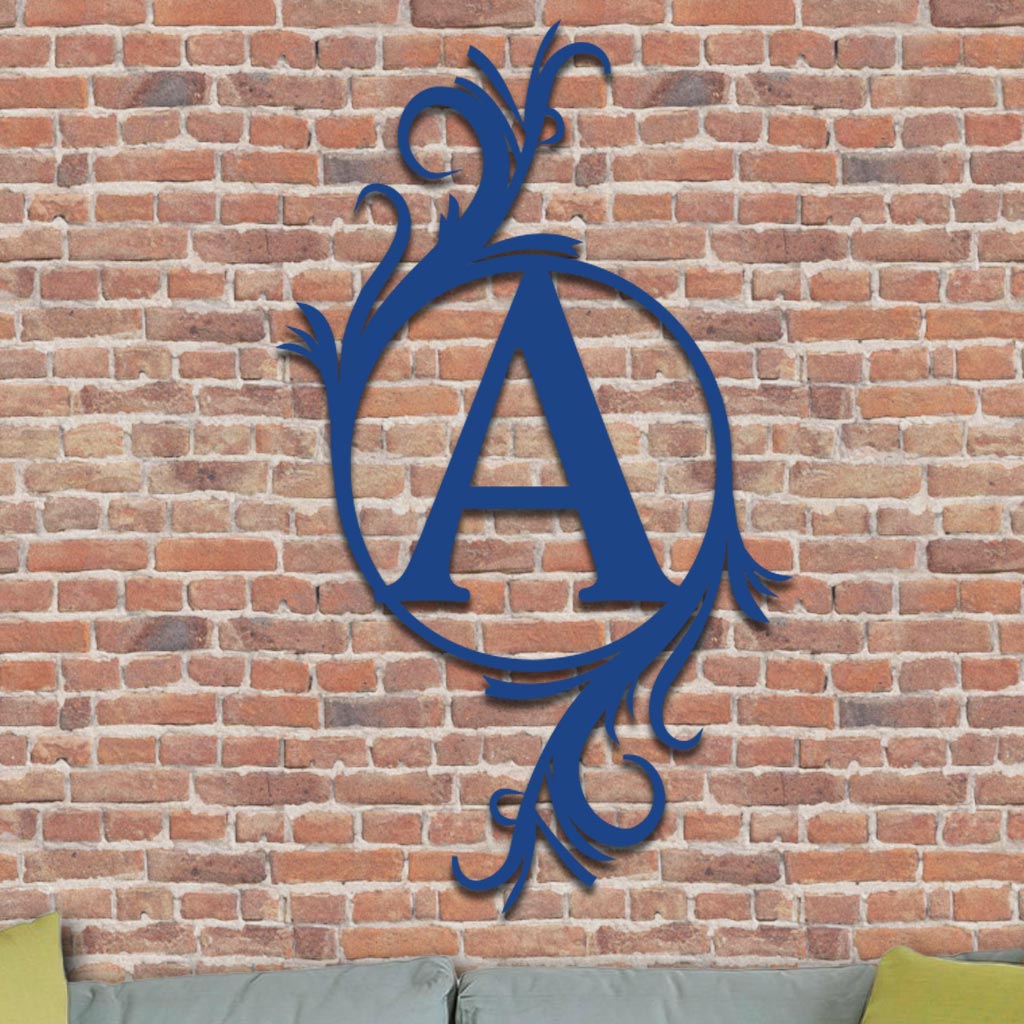 Single Vined Monogram Sign