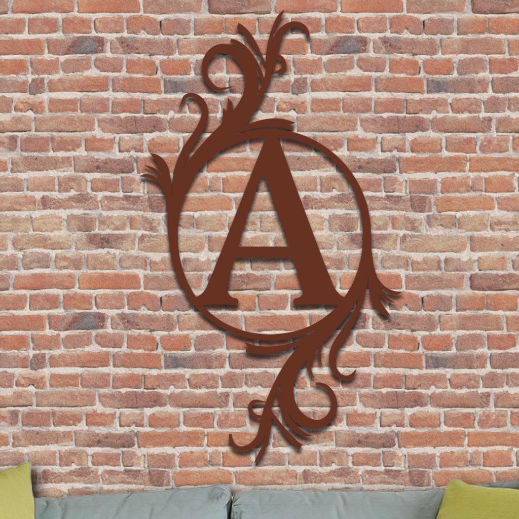 Single Vined Monogram Sign