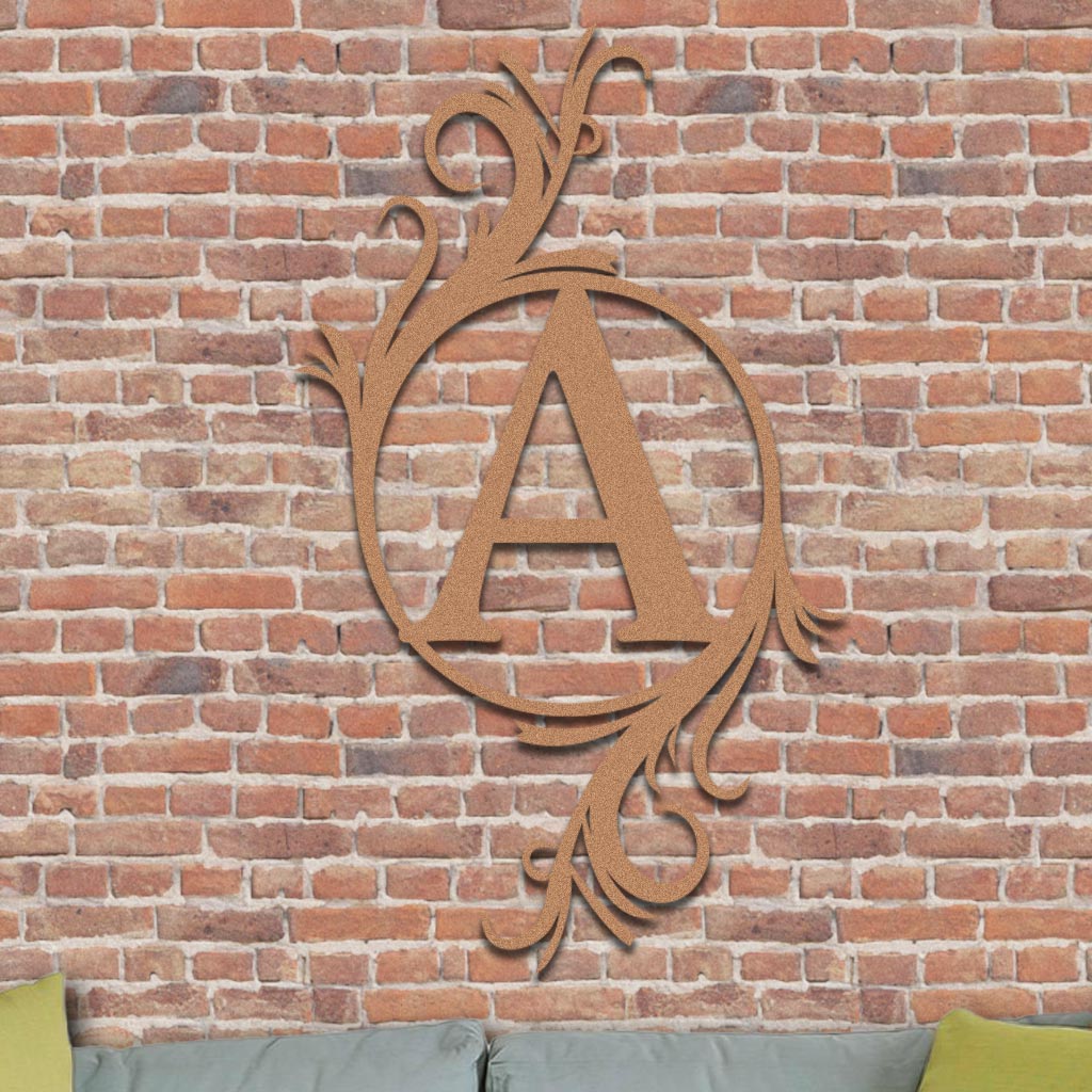 Single Vined Monogram Sign