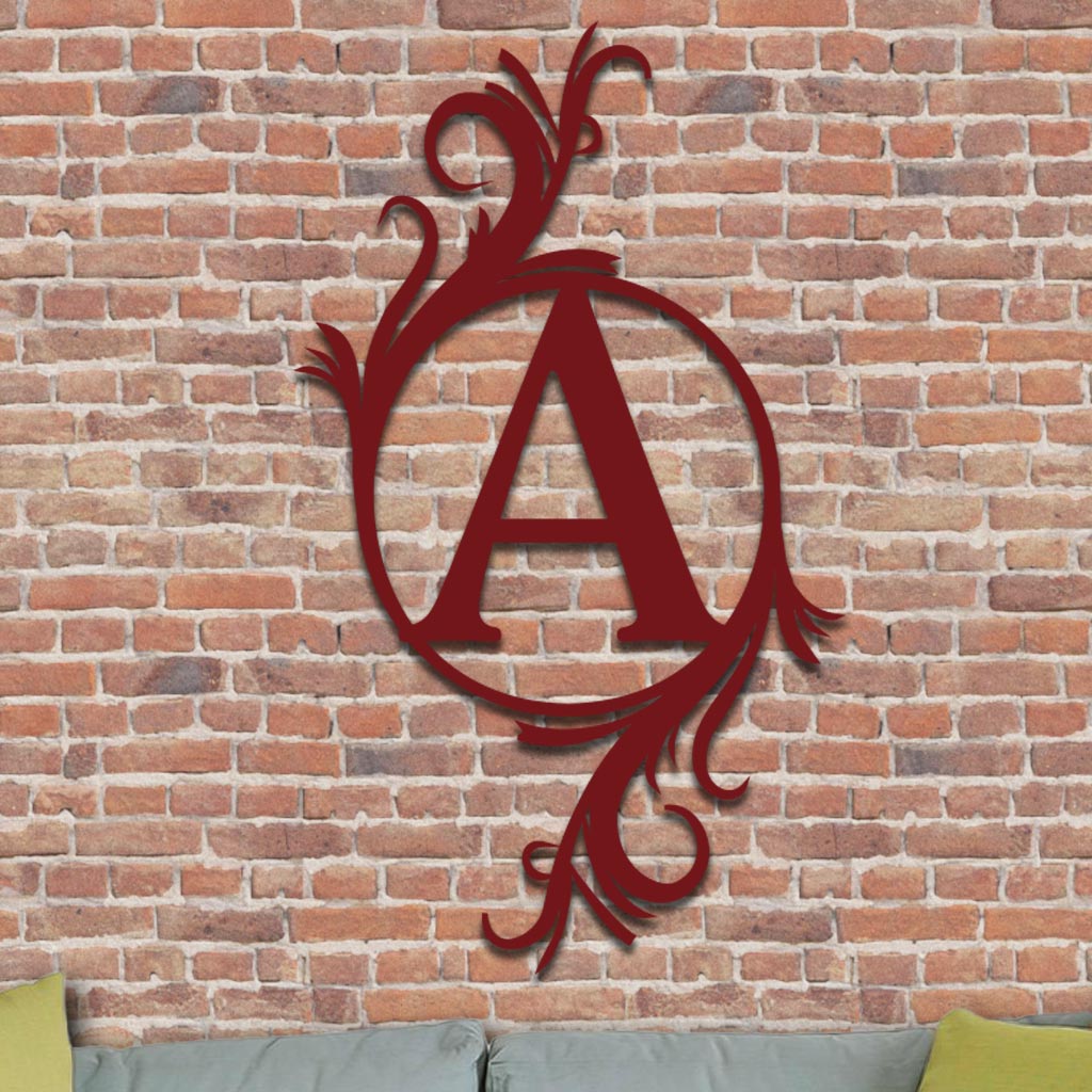 Single Vined Monogram Sign