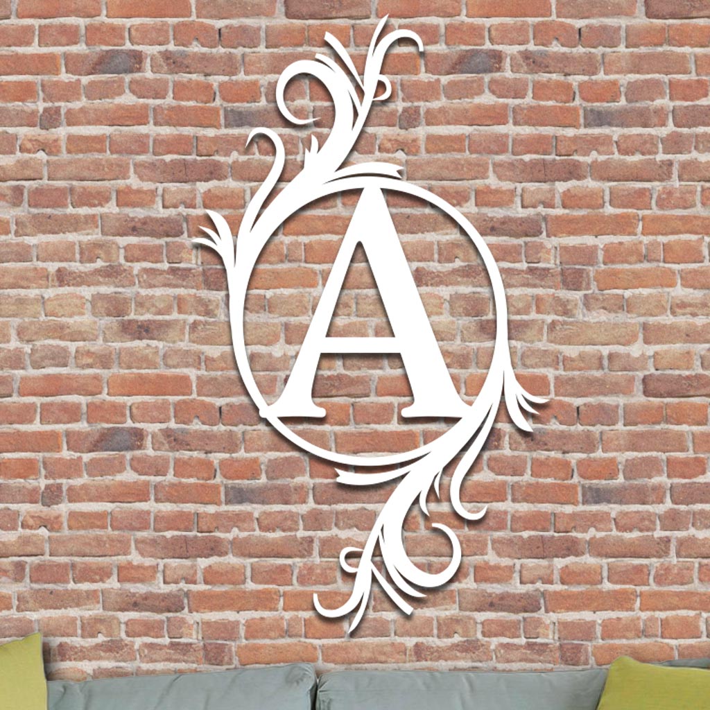 Single Vined Monogram Sign