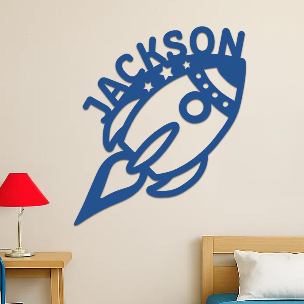 Space Rocket Name Sign