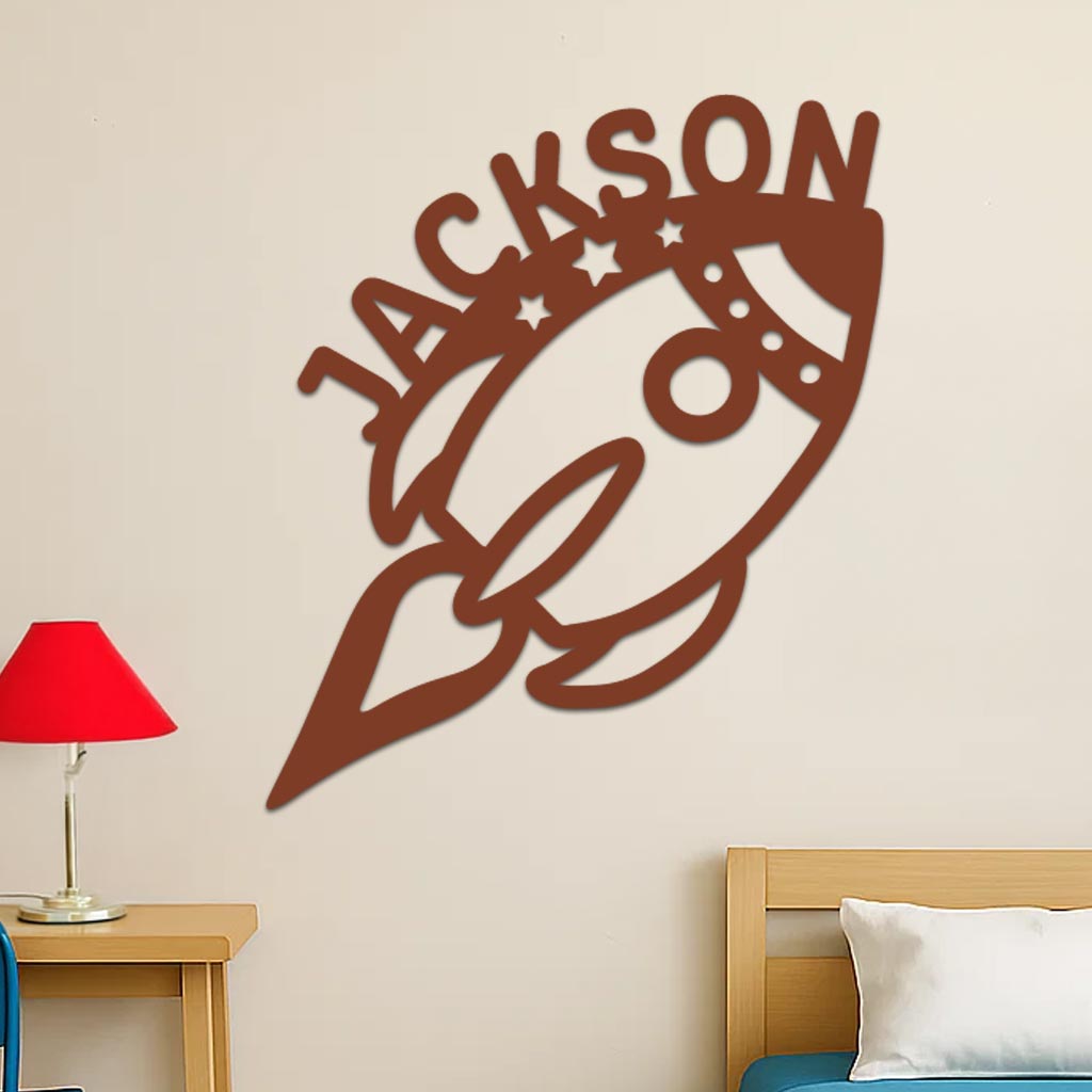 Space Rocket Name Sign