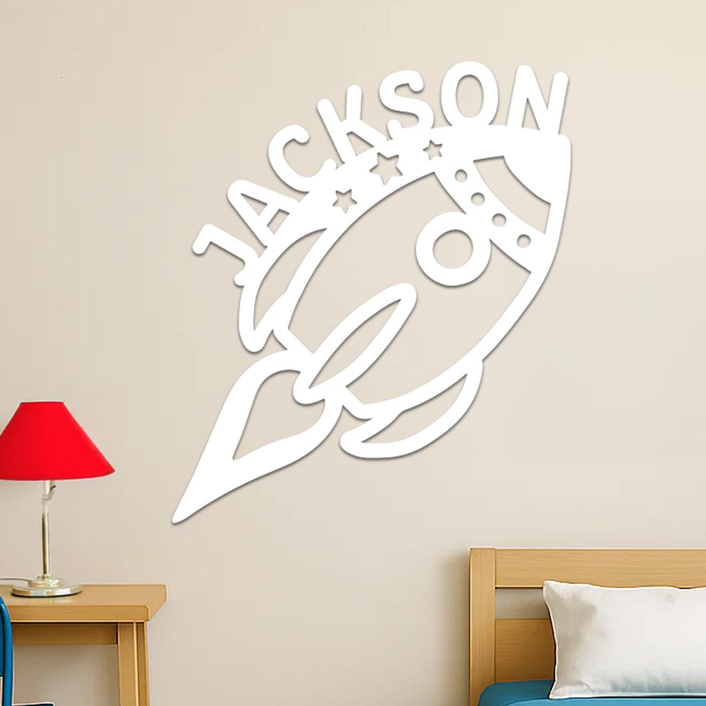 Space Rocket Name Sign