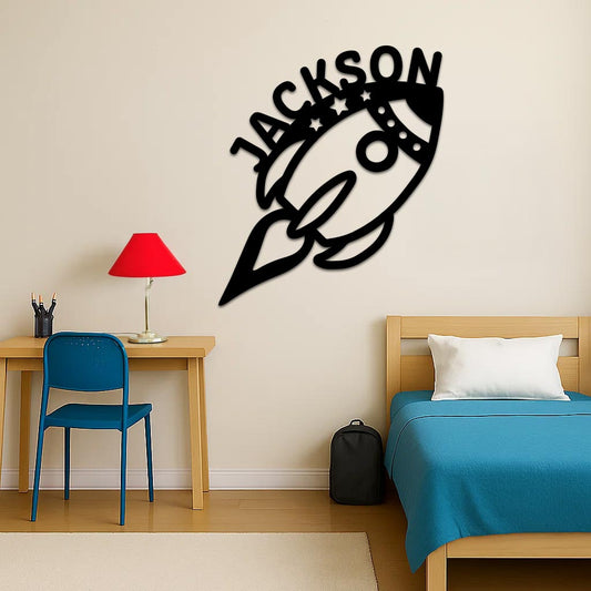 Space Rocket Name Sign